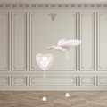 Set Baby Shower & Naissance "La Cigogne Rose"