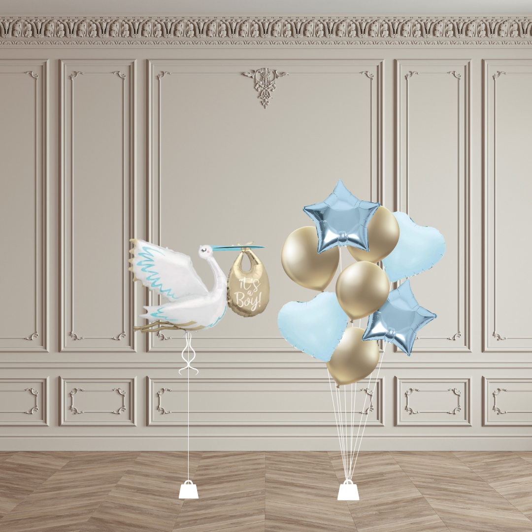 Set Baby Shower & Naissance "Le Messager Bleu"